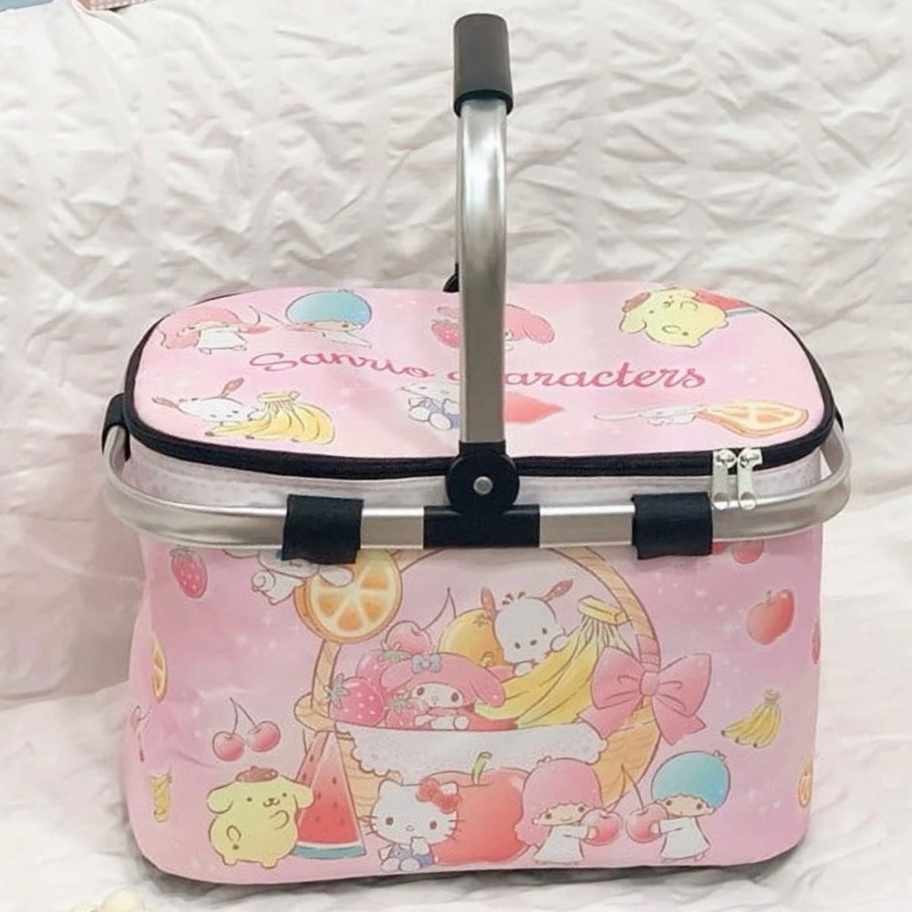 Sanrio Pink Travel Bag with Cute Characters